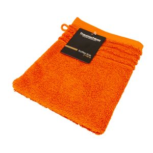 Traumschloss Frottier-Line Premium Waschhandschuh 16 x 21 cm orange 100% amerikanische Supima Baumwolle mit 600g/m²