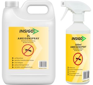 INSIGO 2L+500ml Anti Ameisen Mittel Spray Gift gegen Stop frei abwehren Bekämpfung Schutz