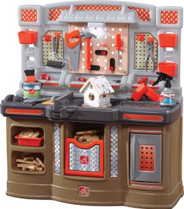 Step2 Big Builders Pro Kinderwerkbank | Werkzeugbank / Werkbank für Kinder mit 45-teiligem Zubehör Set