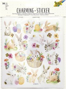 folia Charming Sticker "Easter" 38 Sticker aus Papier in Frühlingsmotiven