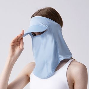 Sonnenhut Damen UV Schutz Hut Mit Nackenschutz Sonnenhut UV-Schutz Breite Krempe Halsklappe Gesichtsschutz Multifunktionskappe zum ，Blau