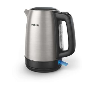 Philips Daily Collection Wasserkocher HD9350/90 Elektro, 2200 W, 1,7 L, Edelstahl, 360° drehbarer Standfuß, Edelstahl