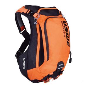 Protektor-Rucksack USWE Patriot 15 schwarz/orange ohne Trinkblase