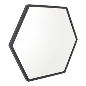 LOFT42 WandWandspiegel  Hexagon Large - schwarz - 58x50