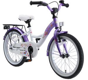 BIKESTAR Kinder Fahrrad ab 5 Jahre, 18 Zoll Classic Kinderrad, Lila & Weiß