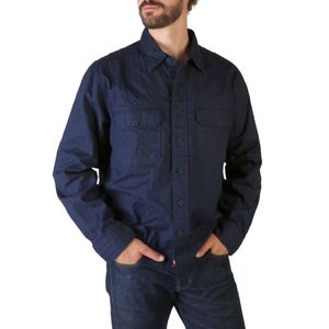 Tommy Hilfiger Herren Hemd Langarmhemd, Größe:S, Farbe:Blau-marine