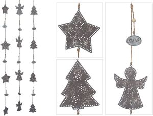 Girlande Silvia aus Metall  "XMAS" 3 sort. L116cm  Stückpreis