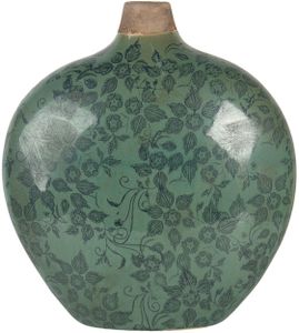 Clayre & Eef Vase 23x11x26 cm Grün Keramik Oval