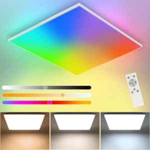 ZMH LED Deckenleuchte Dimmbar Deckenlampe mit Fernbedienung 32W 3000-6500K RGB Farbwechsel Eckig Panel 45CM für Schlafzimmer Badezimmer Wohnzimmer