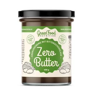 GreenFood Nutrition Zero Butter Erdnusscreme mit Bitterschokolade 400g