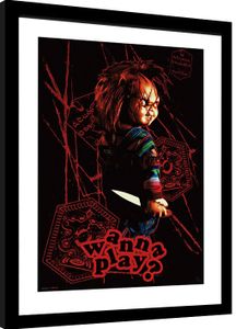 Chucky Kunstdruck mit Rahmen: Wanna Play (30 x 40 cm)