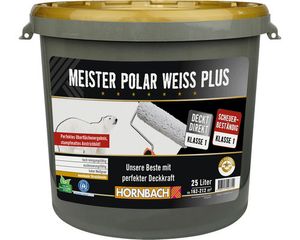 HORNBACH Wandfarbe Meister Polarweiß Plus konservierungsmittelfrei 25 L