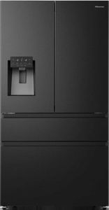 Hisense RF728N4SBFE, Freistehend, French door, Schwarz, LED, Berührung, LED