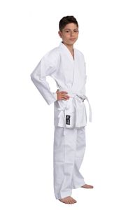 Karate-Anzug Erwachsene & Kinder weiß STANDARD EDITION : 150,150