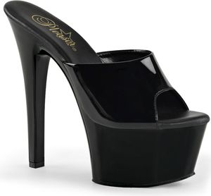 ASPIRE-601 Pleaser High-Heels Plateaupantoletten schwarz Lack