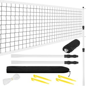 Badminton-Set Netz Pfosten 50 x 560 cm verstellbare Höhe