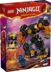 LEGO NINJAGO Coles Erdmech, Actionfiguren-Spielzeug mit veränderbarem Mech, Ninja-Set mit 2 Figuren inklusive Cole, Geschenk für 7-jährige Jungs und Mädchen 71806