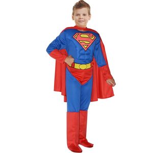 Superman Kostüm mit Muskeln für Kinder