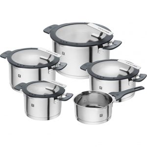 ZWILLING SIMPLIFY 66870-005-0 Sada hrnců Nerezová ocel 5 ks. Stříbrná černá