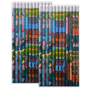 24 Stück Kinder Bleistifte Stifte Dschungel Schreibstifte Mitgebsel Geschenk