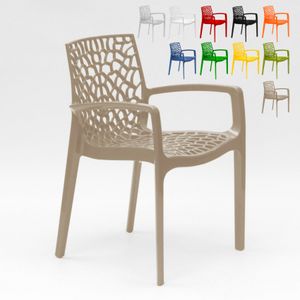 Grand Soleil Gruvyer Arm Polypropylen Stühle mit Armlehnen Garten Bar