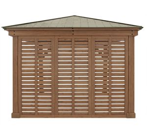 Westmann Holz Seitenwand für Pavillon Devon | Natur | 8x298x232 cm