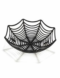 Spinnennetz-Schale Halloween Deko schwarz 27cm