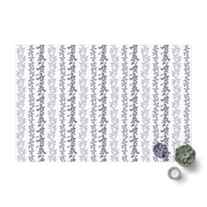 Vinyl-Teppich - Blatt Silhouetten mit Streifen - Querformat 2:3, Größe HxB:40 × 60 cm, Material:Vinyl