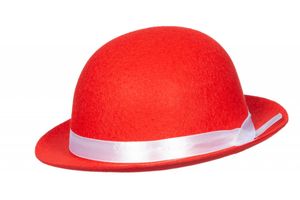 Kostüm Zubehör 20er Jahre Melone Hut Mütze Hutband rot Karneval Fasching