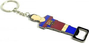 FC Barcelona - Prívesok na kľúče s otváračom na fľaše BS2147 (jedna veľkosť) (strieborná)