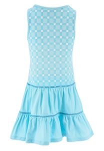 Frozen - Die Eiskönigin Elsa Kinder Mädchen Kleid Träger-Kleid Sommer-Kleid, Farbe:Blau, Größe Kids:104