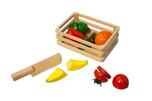 Glow2B Spielwaren Box mit Obst, Gemüse und 1 Messer ,