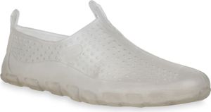 Mytrendshoe Herren Badeschuhe Aqua Badesandalen Sommer Strandschuhe Cut Outs 823146, Farbe: Transparent, Größe: 31