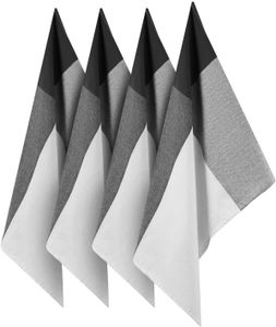 Loco Bird 4er Set Geschirrtücher aus 100% Baumwolle - 50x70cm grau kariert - Hochwertiges Handtuch für die Küche - Premium Küchenhandtücher - Geschirrhandtücher zum Abtrocknen