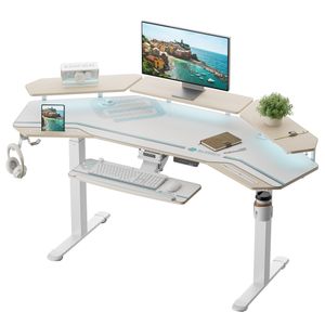 EUREKA ERGONOMIC Elektrisch Computertisch 182×76cm Höhenverstellbarer Schreibtisch Stehpult Gaming Tisch mit Monitorständer und Tastaturablage EUREKA ERGONOMIC Elektrisch Computertisch 182×76cm Höhenverstellbarer Schreibtisch Stehpult Gaming Tisch mit Monitorständer und Tastaturablage