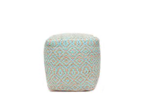 Pouf Preston aqua  40x40x40