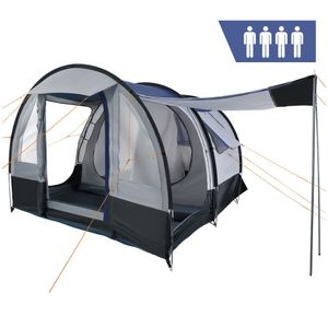 CampFeuer Zelt Smart für 4 Personen | Schwarz / Blau / Grau, 2000 mm Wassersäule