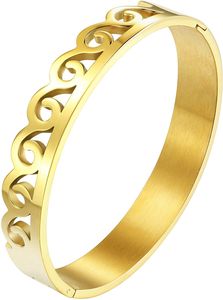Karisma Edelstahl Damen Armspange Armband Unendlichkeit Infinity - BMU203 - Gold