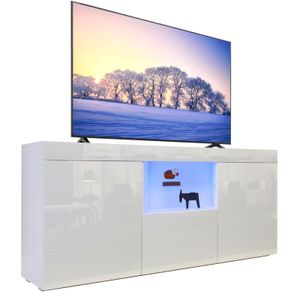 Dripex TV Lowboard mit LED-Beleuchtung Fernsehtisch TV Schrank, 135x70x35 cm