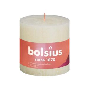 Bolsius Rustik Stumpenkerze weiche Perle 100/100mm