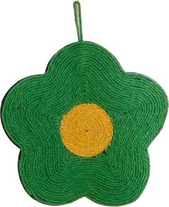 Katzenkratzmatte zum Aufhängen an der Wand, natürliches Sisal, Katzenkratzpad, Blumen-Orange-Form, Krallenschleifer, Teppich, Sofa, Teppichschutz