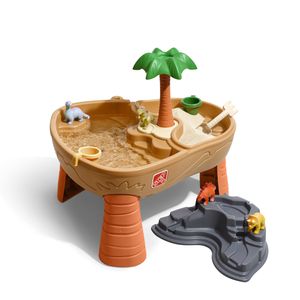 Step2 Dino Dig Sand & Wassertisch mit Dinosaurier & Jungle | Wasserspieltisch für Kinder mit 7-teiligem Zubehör Set | Wasserspielzeug / Sandtisch für