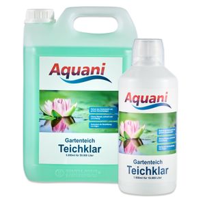 Aquani Teichklar 1000ml Algenmittel gegen grünes und trübes Wasser im Teich