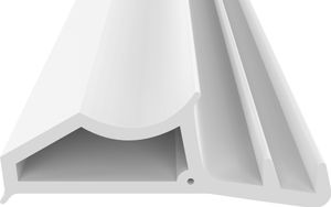 Stahlzargendichtung,  Dichtungshöhe 8mm Dichtungsbreite 23,5mm | Länge 10m | Farbe weiß | Türdichtung, Gummidichtung, Zimmertürdichtung