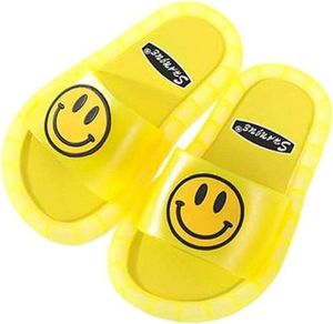 Detské papuče s LED diódou, šľapky so smajlíkom - HAPPYS Yellow 32/33