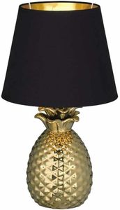 Stolní lampa Pineapple E14/40W, černá, zlatá