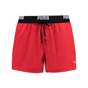 PUMA Pánske plavecké nohavice - boxerky, plavecké šortky, pás s logom, vložka zo sieťoviny, jednofarebné červené L