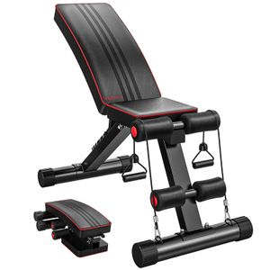 Yoleo Hantelbank Set Klappbar, 2 in 1 Multifunktion Hantelbänke Sit-ups Bank mit hochwertigem dickem Polster, 7-Fach verstellbarer Rückenlehne Yoleo Hantelbank Set Klappbar, 2 in 1 Multifunktion Hantelbänke Sit-ups Bank mit hochwertigem dickem Polster, 7-Fach verstellbarer Rückenlehne