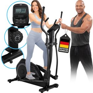 Crosstrainer MC500, großes LCD-Display, Pulsmessung, Fitnessgerät, Cross Trainer, Ausdauer Training, Stepper, Heimtrainer, Ellipsentrainer, Ergometer