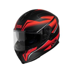 IXS 1100 2.3 Helm Farbe: Schwarz Matt/Rot, Grösse: XXL (63/64)